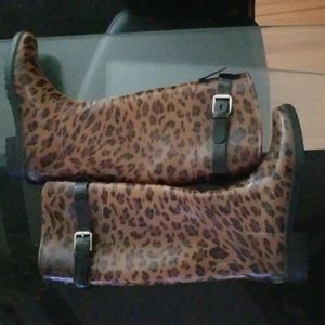 Ralph lauren leopard print boots